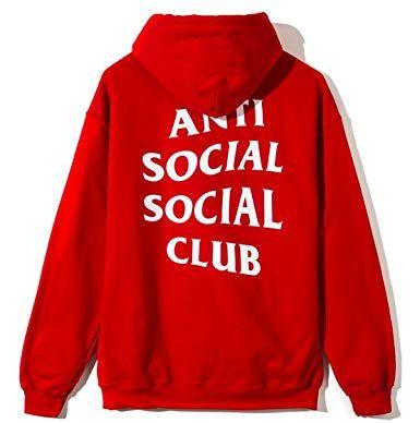 Red Anti Social Social Club Logo - Anti social social club hoodie RED as worn by Kanye West yeezy ...