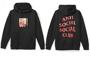Red Anti Social Social Club Logo - Auth Anti Social Social Club ASSC red logo Banchan Black Hoodie in ...