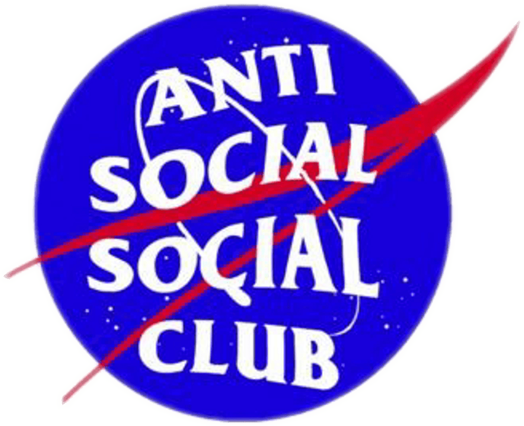 Red Anti Social Social Club Logo - anti antisocialsocialclub sticker blue red social club...