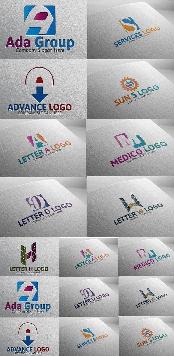 9 Letter Logo - Letter Logo pack (BIG BUNDLE ). Modern Design. Letter logo