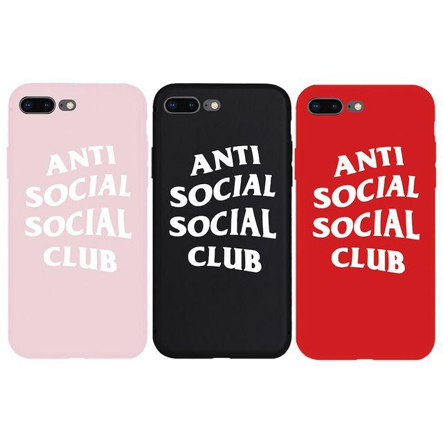 Red Anti Social Social Club Logo - Brand NEW ASSC Anti Social Club Logo Soft Case for iPhone 7 8 Plus 6 ...
