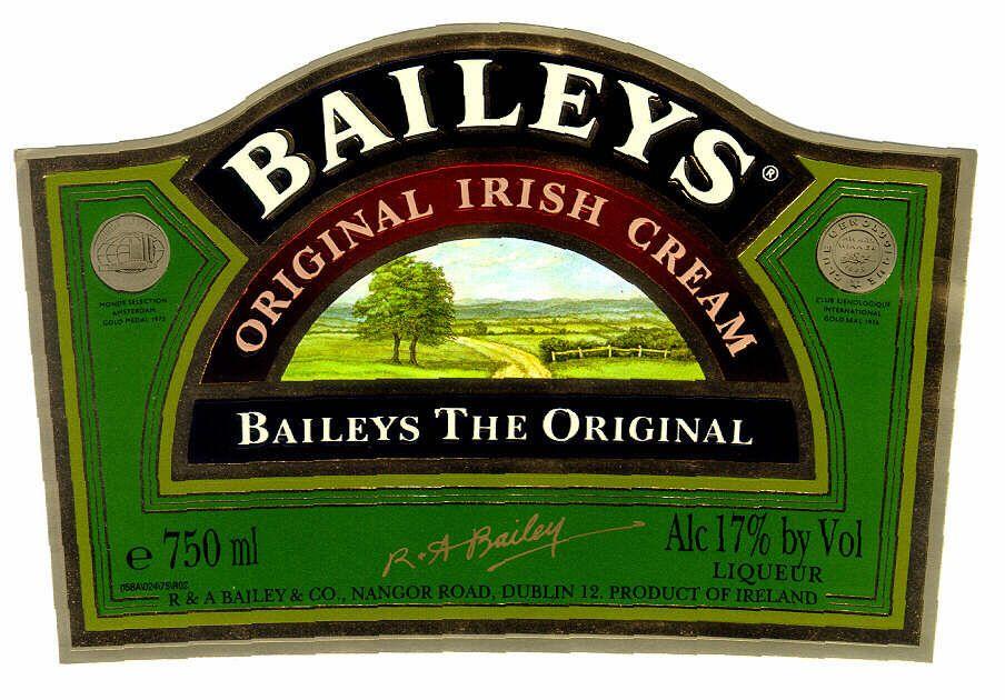 Irish Cream Logo - BAILEYS ORIGINAL IRISH CREAM BAILEYS THE ORIGINAL e 750ml R.A Bailey ...