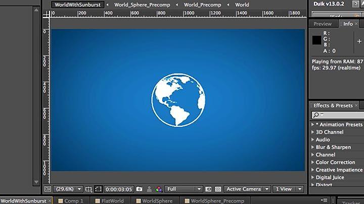 Spinning Globe Logo - Creating a Rotating Vector Globe in After Effects Using AEMap ...