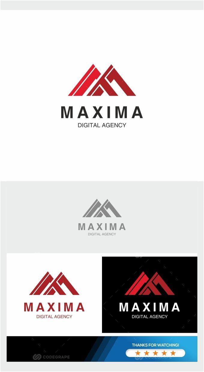 Montain Logo - Maxima Mountain Logo Template - Print | CodeGrape