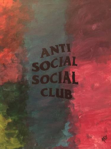 Red Anti Social Social Club Logo - Anti Social Social Club Painting