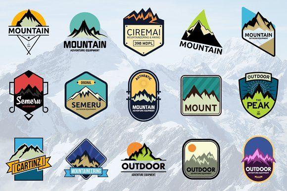 Montain Logo - Vintage Mountain Logo Bundle Logo Templates Creative Market