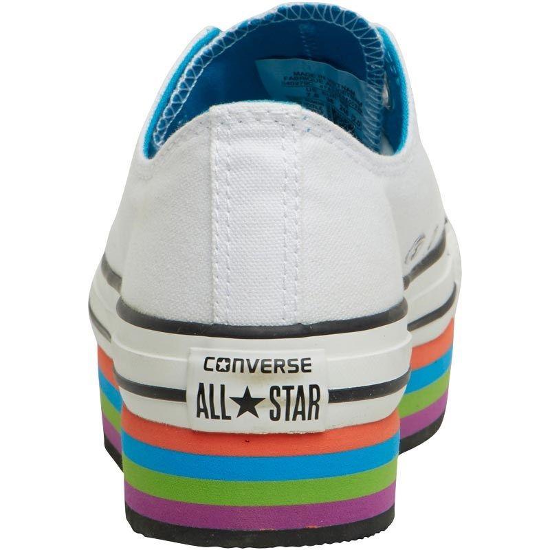 Blue Green with White Star Logo - Nice Converse Womens CT All Star Platform Eva Wedge Trainers Optical ...