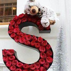 Red S and P Logo - Best letter S And P image. Floral letters, Flower letters