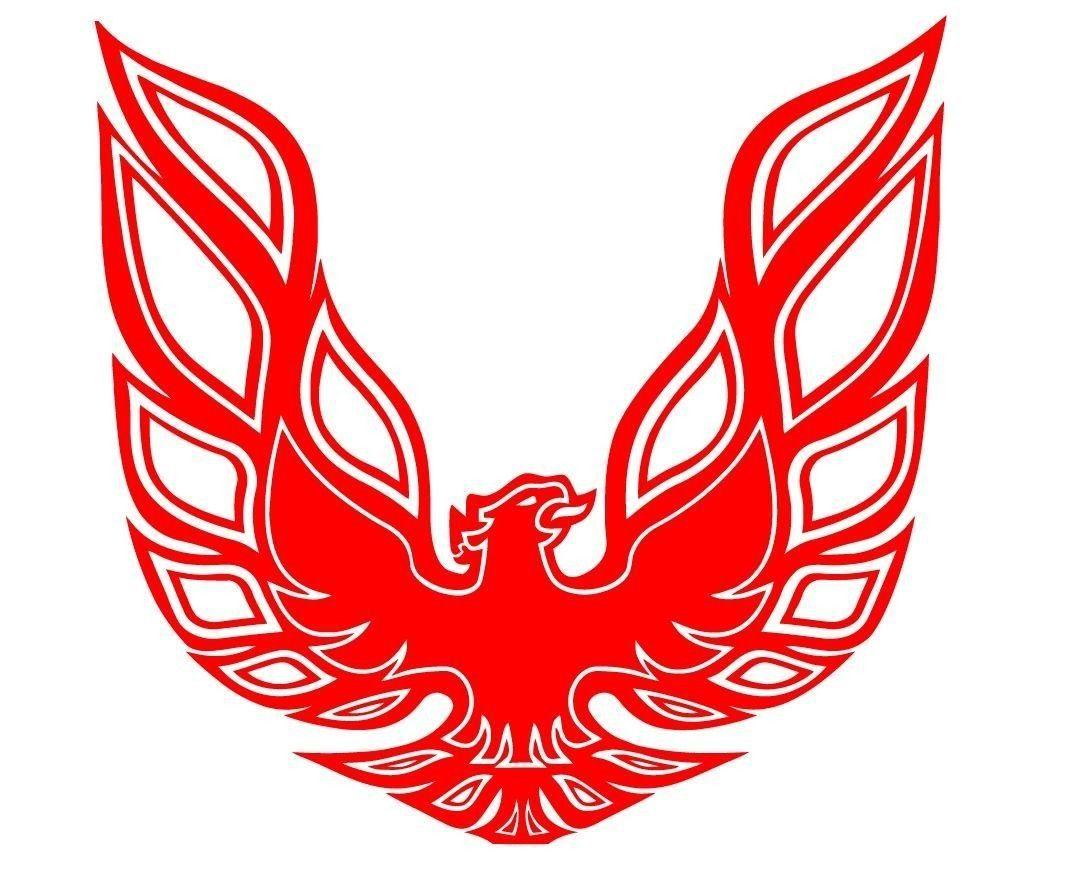 White and Red Bird Logo - Pontiac Firebird Trans Am Hood Bird Sticker Decal Vinyl
