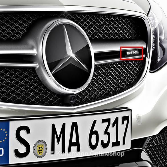 Original Mercedes AMG Logo - E 63 AMG radiator grill logo | E-Class W212 | original Mercedes-Benz