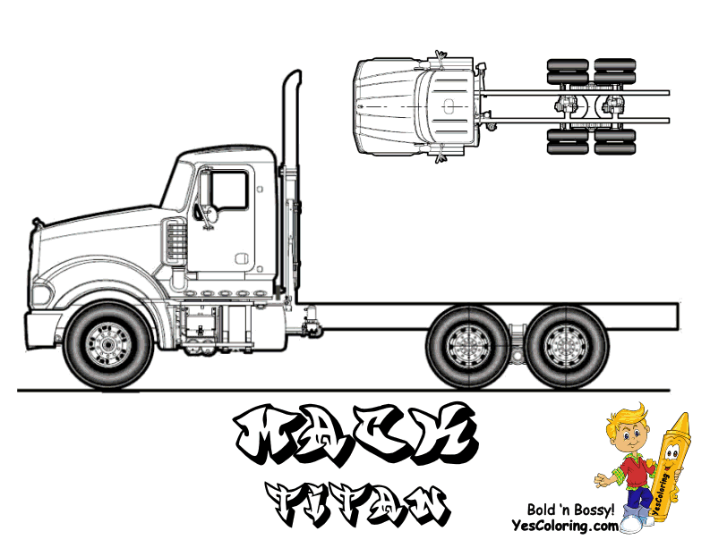 Mack Engine Logo - Big Rig Truck Coloring Pages | Free | 18 Wheeler | Boys Coloring Pages