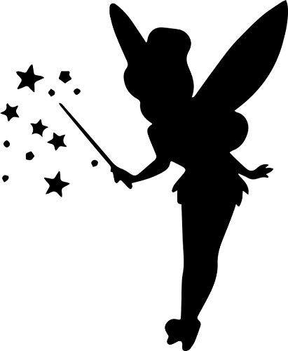 Tinkerbell Black and White Logo - ANGDEST Tinkerbell Logo ICON Symbol (Black) Waterproof Vinyl Decal ...