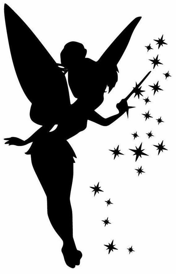 Tinkerbell Black and White Logo - Fairy Vinyl Decal | Products | Pinterest | Tinkerbell, Fairy ...