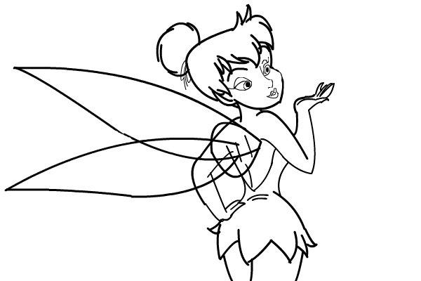 Tinkerbell Black and White Logo - Tinkerbell ← a black--white Speedpaint drawing by Treena - Queeky ...