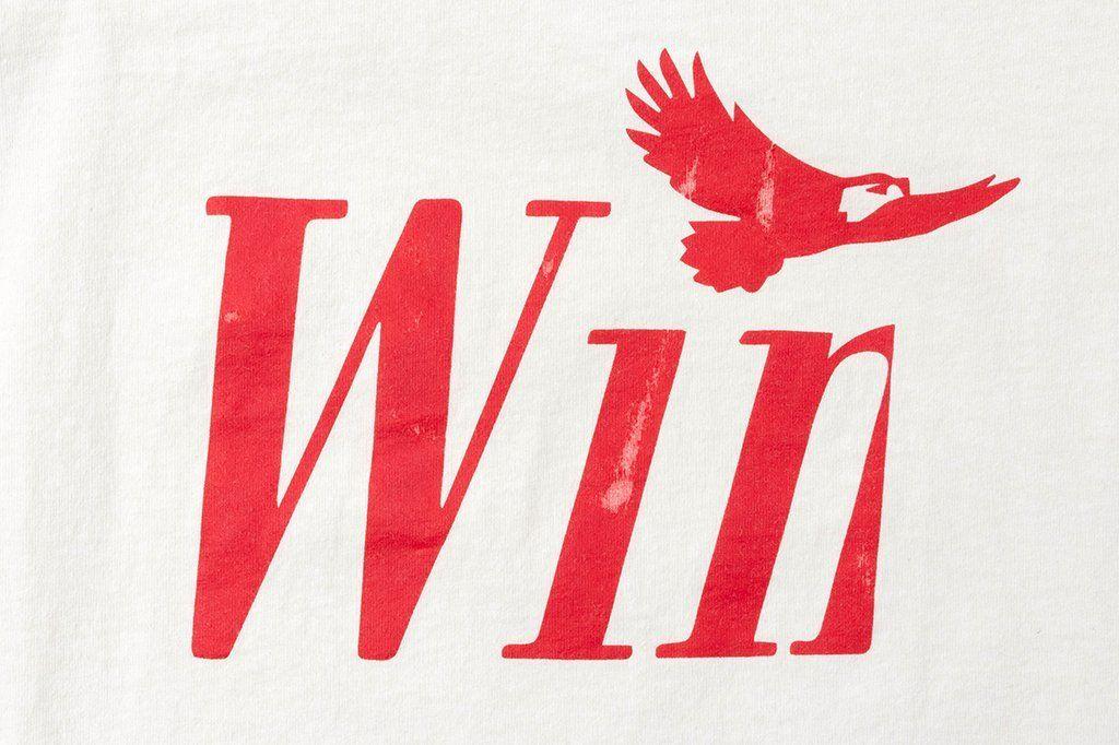 White and Red Bird Logo - Rhude Win Tee - White/Red – Feature Sneaker Boutique
