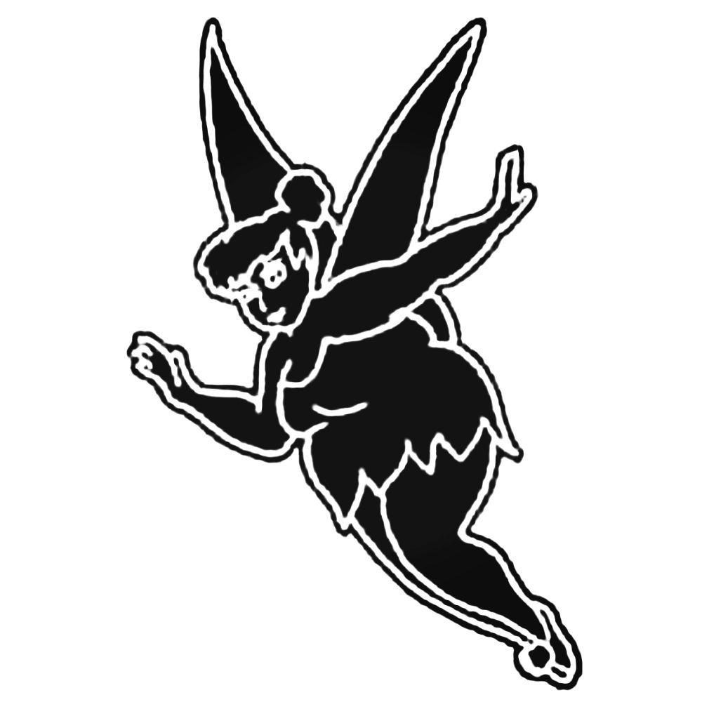Tinkerbell Black and White Logo LogoDix