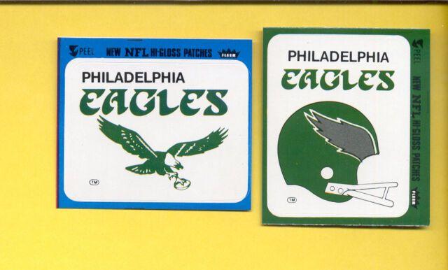 1979 Philadelphia Eagles Helmet Logo - 1979 Fleer Action PHILADELPHIA EAGLES Helmet & Logo Sticker Set | eBay