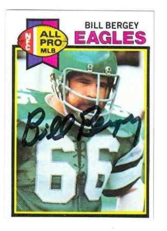 1979 Philadelphia Eagles Helmet Logo - Bill Bergey autographed Football Card (Philadelphia Eagles) 1979