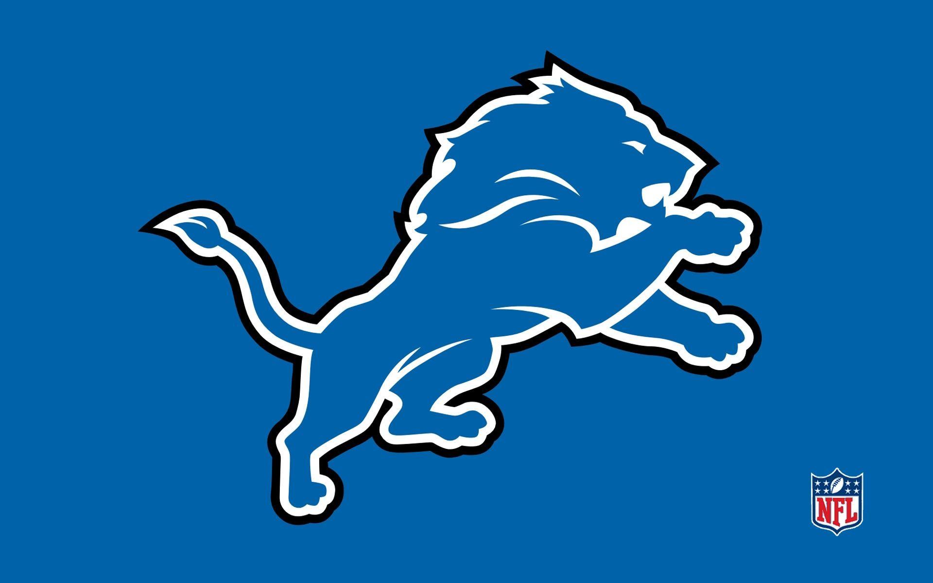 Lions Logo - NFL Detroit Lions Logo Blue 1920x1200 WIDE NFL / Detroit Lions