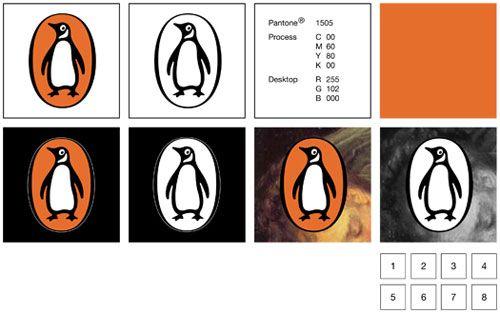 Penguin in Orange Circle Logo - Penguin logo evolution, 1935–present | Logo Design Love