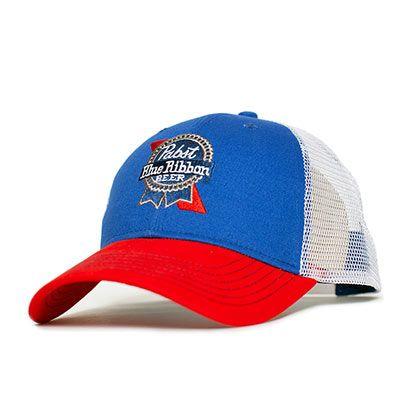 Red and Blue Ribbon Logo - Official Pabst Blue Ribbon Embroidered Logo Hat: Buy Online on Offer
