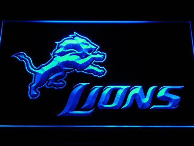 NFL Lions Logo - Detroit Lions LED sign only $21.99 and free shipping. Buy Now