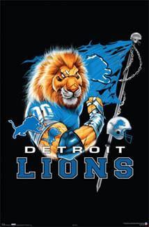 NFL Lions Logo - Detroit Lions Logo Theme Art And Stadium Posters – Sports Poster ...