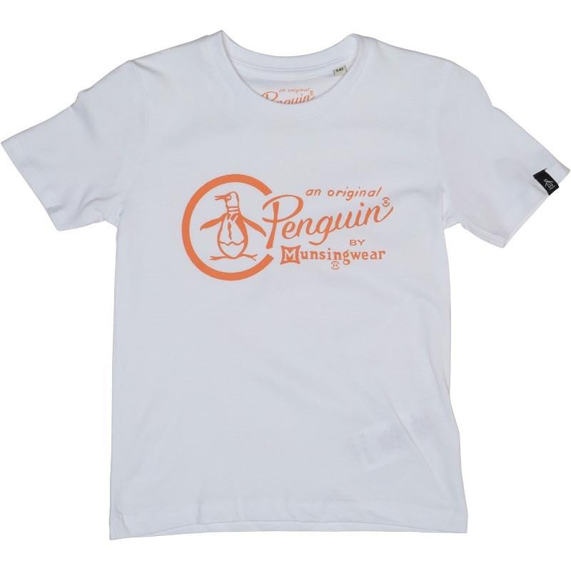Penguin in Orange Circle Logo - Buy Original Penguin Boys Circle Logo Print T-Shirt Bright White