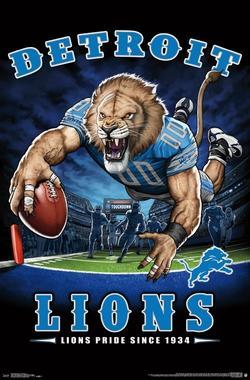 NFL Lions Logo - NFL Football Team Logo Posters