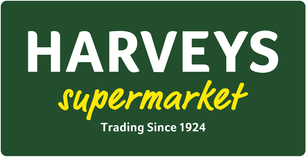 Yellow and Green Supermarket Logo - File:Harveys Supermarkets logo.svg