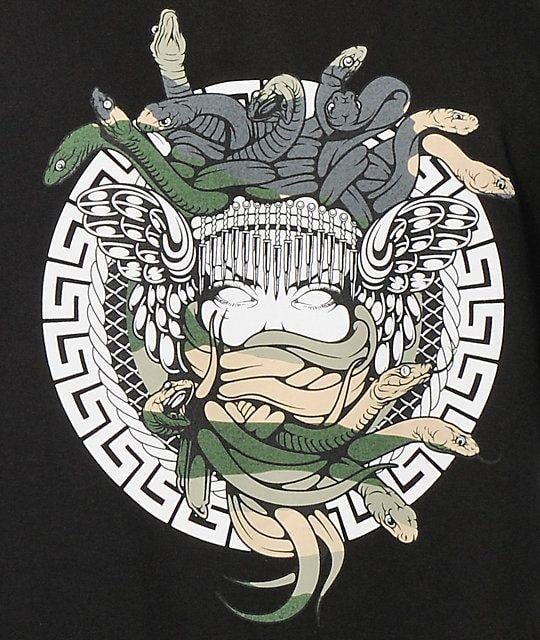 Camo Crooks and Castles Logo - Crooks And Castles Desert Camo Medusa T Shirt