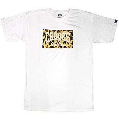 Camo Crooks and Castles Logo - Crooks & Castles Core Logo T Shirt White Camo: Amazon.co.uk: Clothing