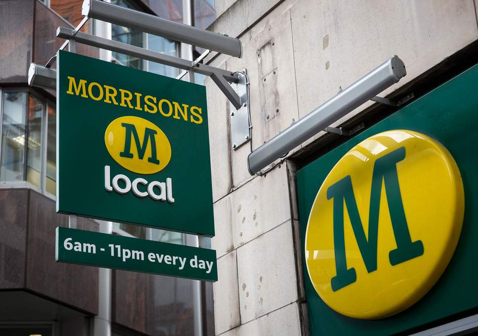 Yellow and Green Supermarket Logo - Morrisons offers to hire My Local staff after supermarket collapses ...