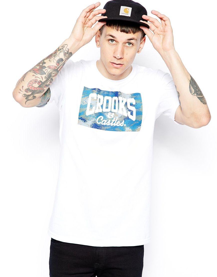 Camo Crooks and Castles Logo - Lyst - Crooks and Castles Tshirt with Camo Logo in White for Men