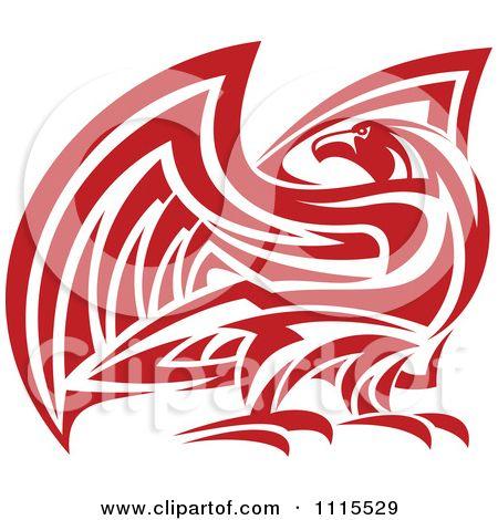 White and Red Bird Logo - Red Falcon Bird Clipart