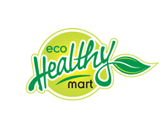 Yellow and Green Supermarket Logo - Eco Healthy Mart. LOGO. Logos, Supermarket logo and Fonts