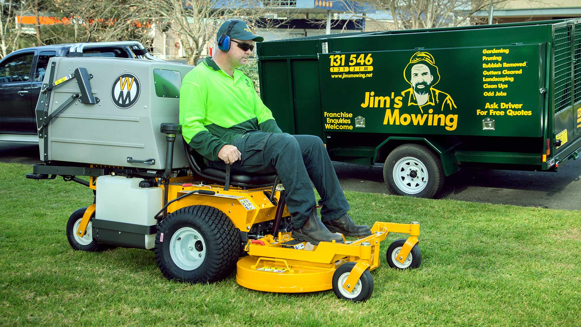 I Can Use Free Mowing Logo - Jim's Mowing Logo