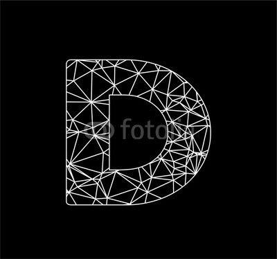 Triangle in Circle Company Logo - D initials geometric triangle chain for company logo. Buy Photo