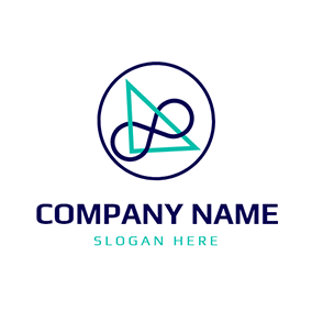 Triangle in Circle Company Logo - Free Math Logo Designs. DesignEvo Logo Maker