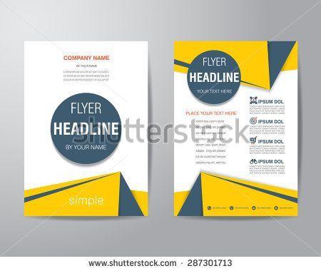 Triangle in Circle Company Logo - Simple triangle and circle brochure flyer design layout template in ...