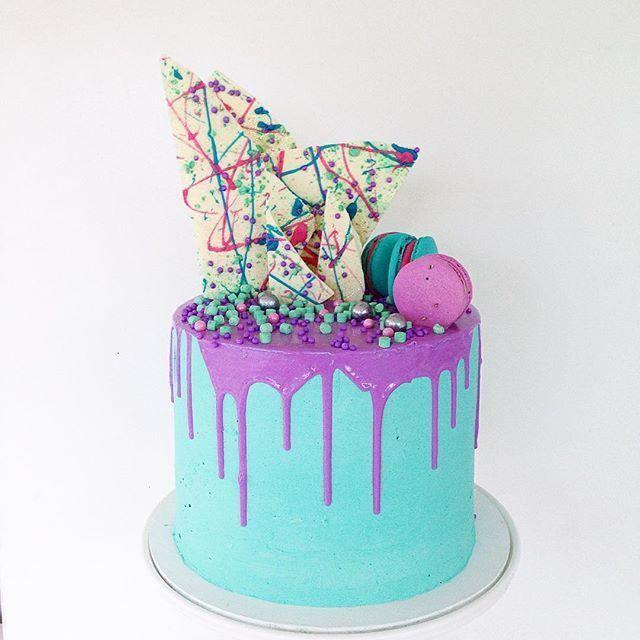 Pink and Blue Drip Logo - Blue and purple drip cake ♥ | cakes/cake pops/mini cakes | Drip ...