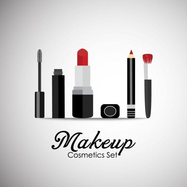 Makeup Products Logo - Cosmetics background design Vector
