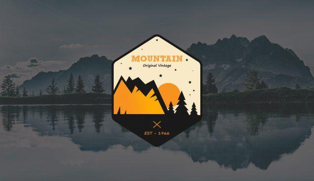 Mountain Reflection Logo - Illustrator Tutorial Mountain Vintage Style Badge Logo Design ~ Sopheap
