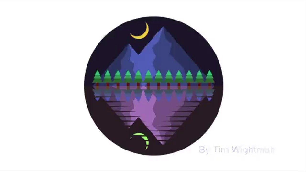 Mountain Reflection Logo - Mountain Reflection | Illustration Time Lapse | Tim Wightman - YouTube