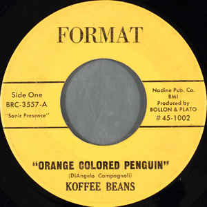 Penguin in Orange Circle Logo - The Koffee Beans - Orange Colored Penguin (Vinyl, 7