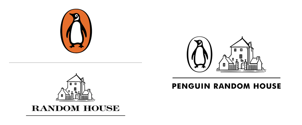 Penguin in Orange Circle Logo - Brand New: Temporary Logo for Penguin Random House