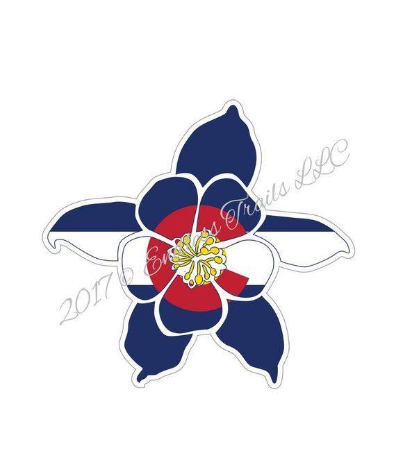 Colorado Flower Logo - Colorado Logo Columbine | Etsy