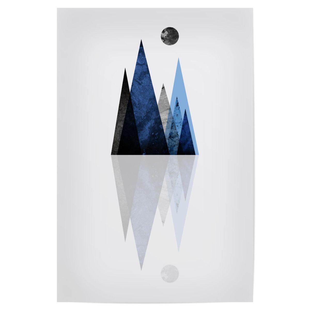 Triangle Mountain Reflection Logo - Purchase the Nordic Mountain Reflection as a Poster at artboxONE