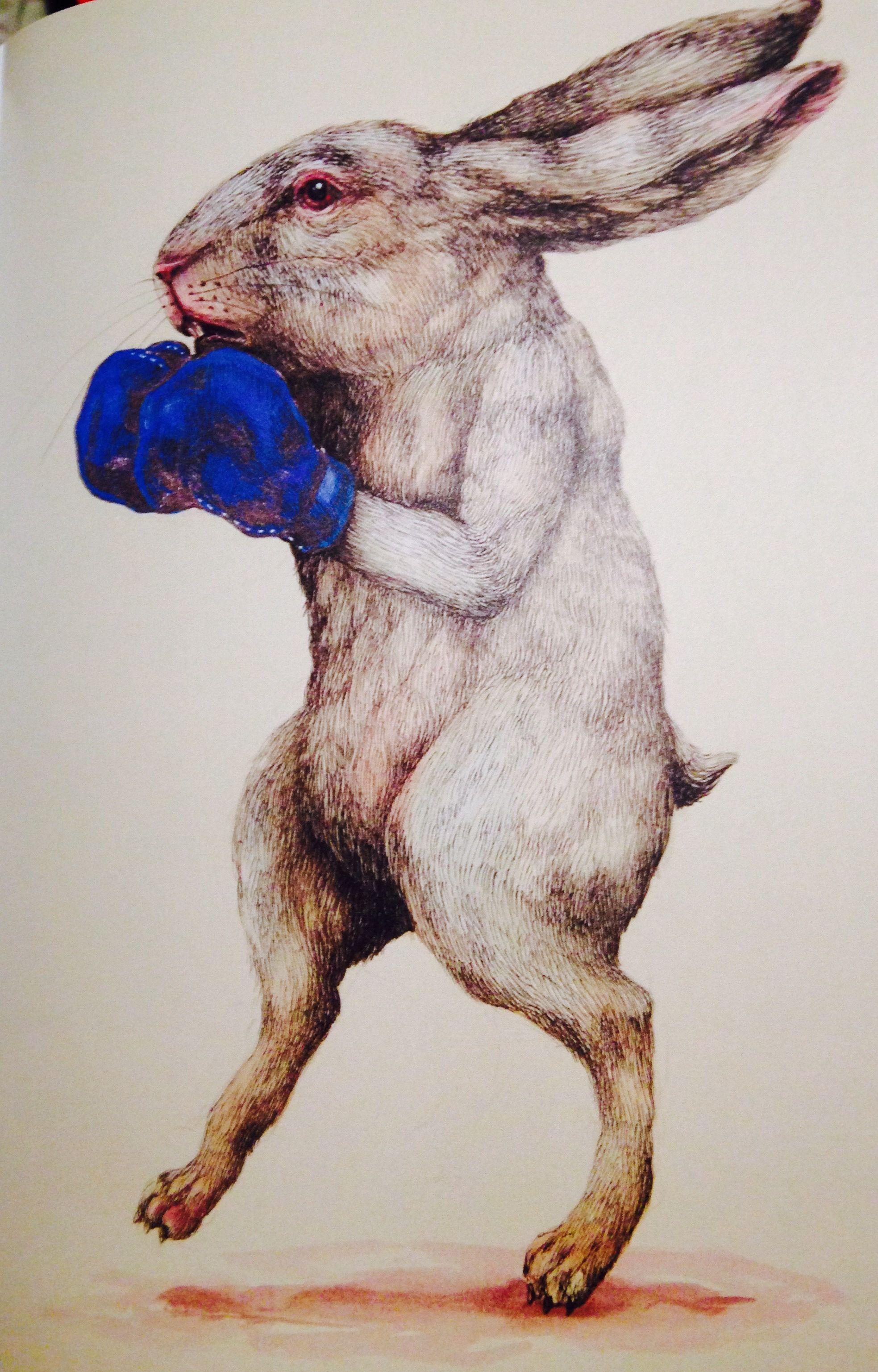 Rabbit Boxing Logo - Rabbit with Boxing Gloves. Illustration by Ericailcane. Rabbits