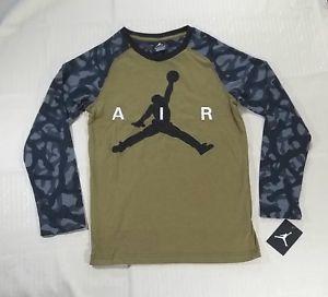 Camo Jordan Jumpman Logo - Nike Air Jordan Camo Long Sleeve T Shirt Jumpman Logo Boys Size L ...